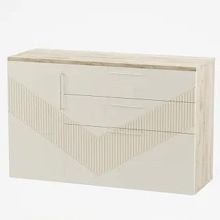 Комод с фрезерованными фасадами в эмали LE-706 L/R