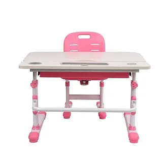 Комплект парта + стул Littonia Pink-w + лампа