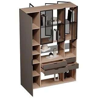 Шкаф-стеллаж для зонирования помещения с подсветкой LGF265.45 L/R