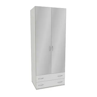 Шкаф 2 дверный с ящиками  и зеркалом P211.60Z