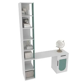 Стол-стеллаж, фрезерованные фасады в эмали LE403.44 L/R