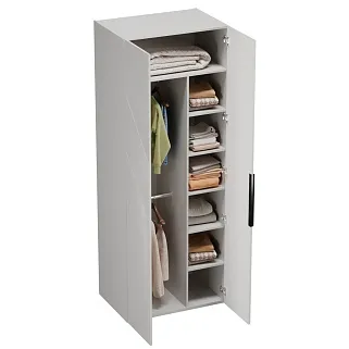 Шкаф 2 дверный, фрезерованные фасады в эмали LE-210.60-4