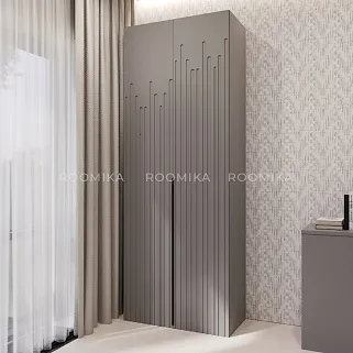 Шкаф 2 дверный, фрезерованные фасады в эмали LE-210.44-4