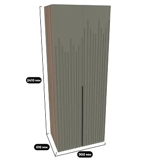 Шкаф 2 дверный, фрезерованные фасады в эмали LE-210.60-4