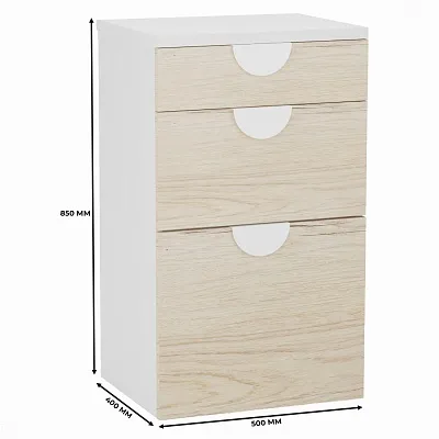 Тумба узкая 2 ящ. L875