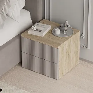 Тумба прикроватная 2 ящика, фасады в эмали LE-701