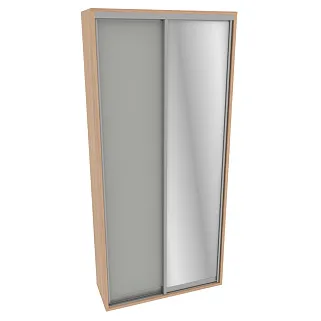 Шкаф-купе ХG126.45-1, профиль INTEGRO, фасад зеркало серебро/МДФ