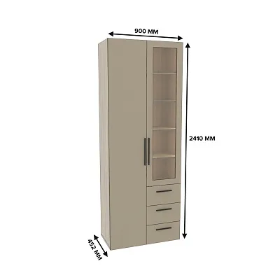 Шкаф комбинированный со стеклом с подсветкой L215S L/R