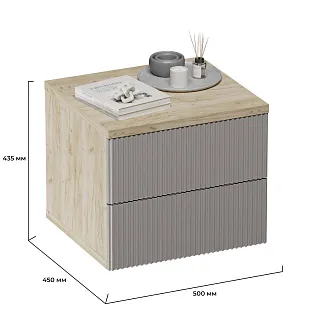 Тумба прикроватная 2 ящика, фасады в эмали LE-701