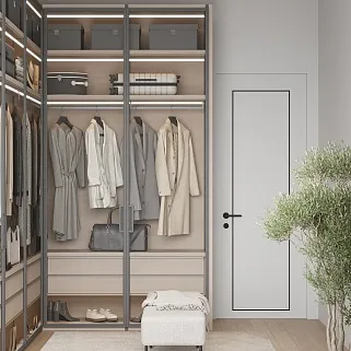 Гардеробная со стеклом №2