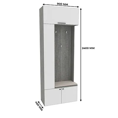 Секция с вешалкой и полками LG-409 L/R