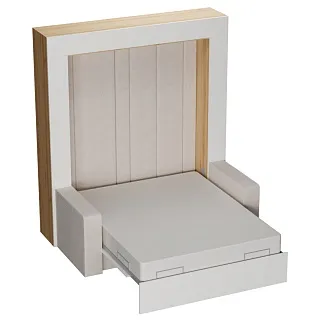 Шкаф-кровать трансформер LE950.160, фасады в эмали, 160x200