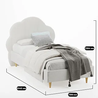 Кровать односпальная мягкая CLOUD, 90x190