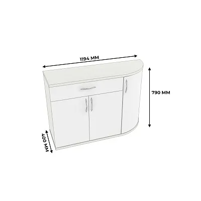 Тумба 3-х дверная с ящиком P874 L/R