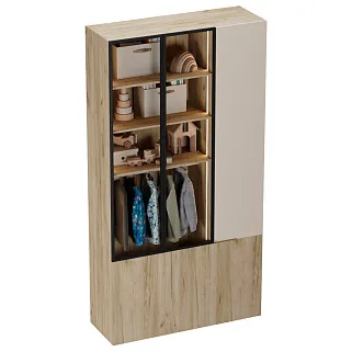 Шкаф трехдверный со стеклом в профиле с подсветкой LF212.4-120 L/R