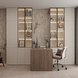 Кабинет в светлых тонах №1