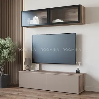 Антресоль с двумя откидными стеклянными дверями R316.35ST