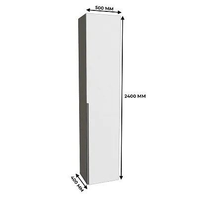 Шкаф одностворчатый, фасады в эмали LE-221.40-1