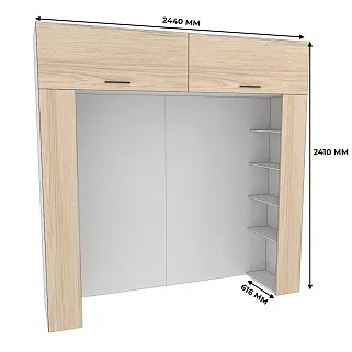 Ниша для кровати с секциями L407.60