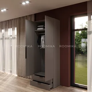 Шкаф 2 дверный с ящиками, фасады в эмали LE-211.44