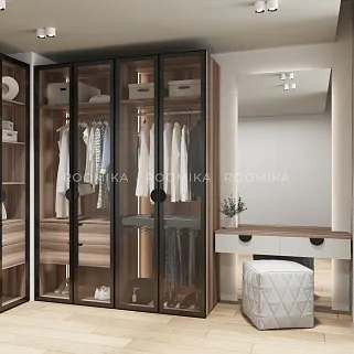 Шкаф для спальни со штангой и брючницей с подсветкой R210.60-5