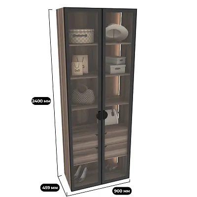 Шкаф с встроенными ящиками с подсветкой R214.2