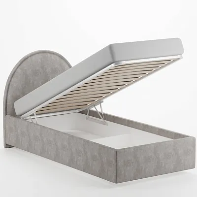 Кровать односпальная мягкая BUBBLE с подъемным механизмом, 90x190