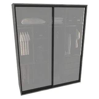 Шкаф-купе ХG216.60-4, профиль INTEGRO, стекло Сатинато белое, с подсветкой