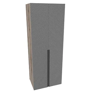 Шкаф 2 дверный, фрезерованные фасады в эмали LE-210.60-4