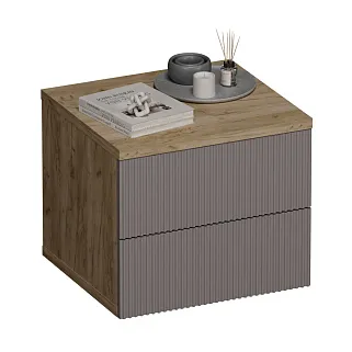 Тумба прикроватная 2 ящика, фасады в эмали LE-701