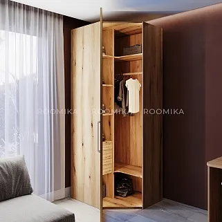 Шкаф угловой со стеклянным фасадом с подсветкой R218