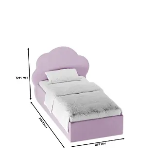 Кровать односпальная мягкая CLOUD  с подъемным механизмом, 90x190