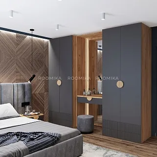 Шкаф 2 дверный с ящиками, фасады в эмали LE-211.60