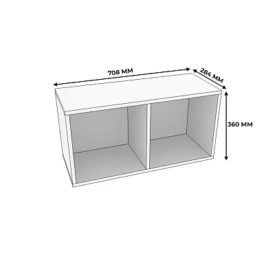 Навесная полка- 2 ниши E302