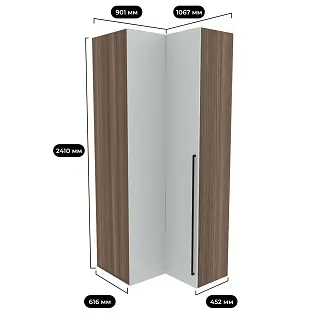 Шкаф угловой L208 L/R