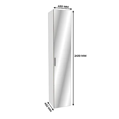 Шкаф 1 дверный узкий с зеркалом L220.44-4Z