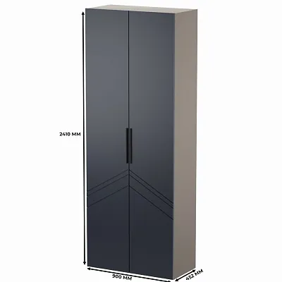 Шкаф 2 дверный, фрезерованные фасады в эмали LE210.44-1