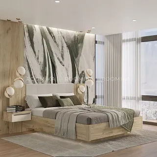 Кровать двуспальная CUBO с парящим эффектом C181 , 180x200