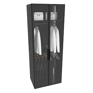 Шкаф для спальни с двумя штангами и полкой с подсветкой R210.60-1