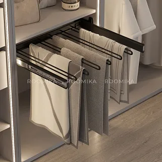 BELLE  Вешалка для брюк, 600 мм, цвет черный, BE60TRBL