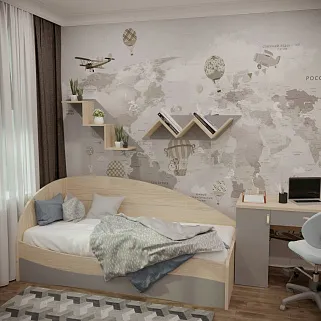 Кровать односпальная P901 с подъемным механизмом, 90x190