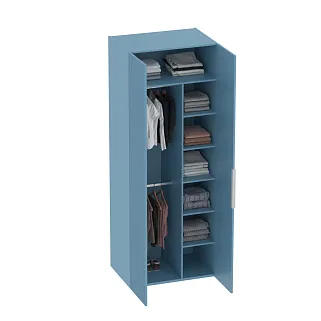 Шкаф 2 дверный, фрезерованные фасады в эмали LE-210.60-4