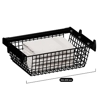 BELLE Корзина для белья 600 мм, цвет черный, BE60BABL