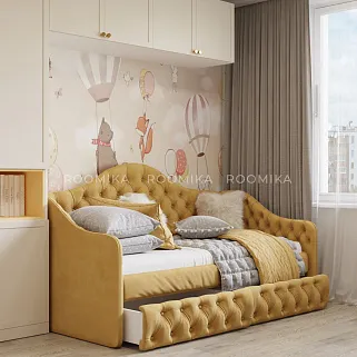 Кровать односпальная мягкая MONIKA, 90x190
