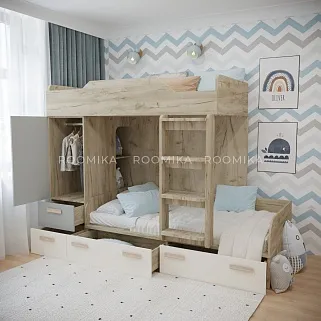 Кровать двухъярусная L906, 90x190 L/R