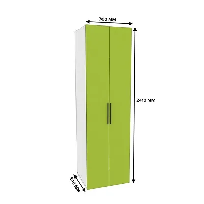 Шкаф двухдверный со штангой L243.60