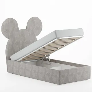 Кровать односпальная мягкая MICKEY с подъемным механизмом, 90x190