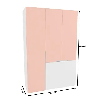 Шкаф двухдверный с фальш-стенкой и раздвижжными дверьми, фасады в эмали LE205 L/R