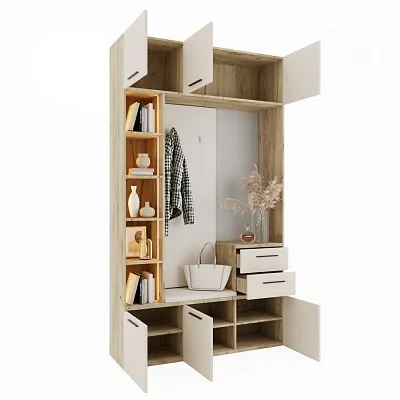 Секция с вешалкой и стеллажом L416