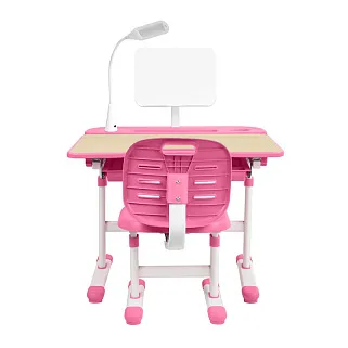 Комплект парта + стул трансформеры Cura Pink-w FUNDESK